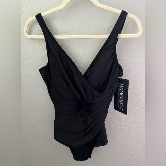 New Miraclesuit Oceanus One Piece in Black Size 12 - Picture 3 of 8